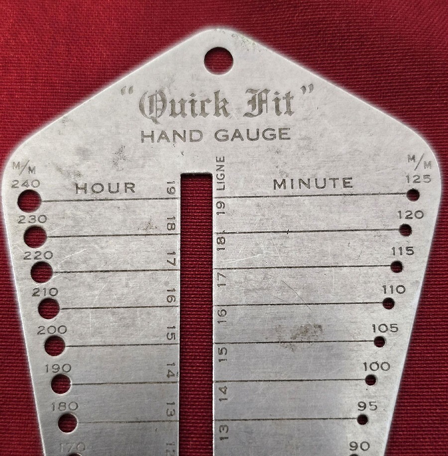 Clockmaker’s/Watchmaker’s Estate Antique Quick Fit Hour and Minute Hand Gauge