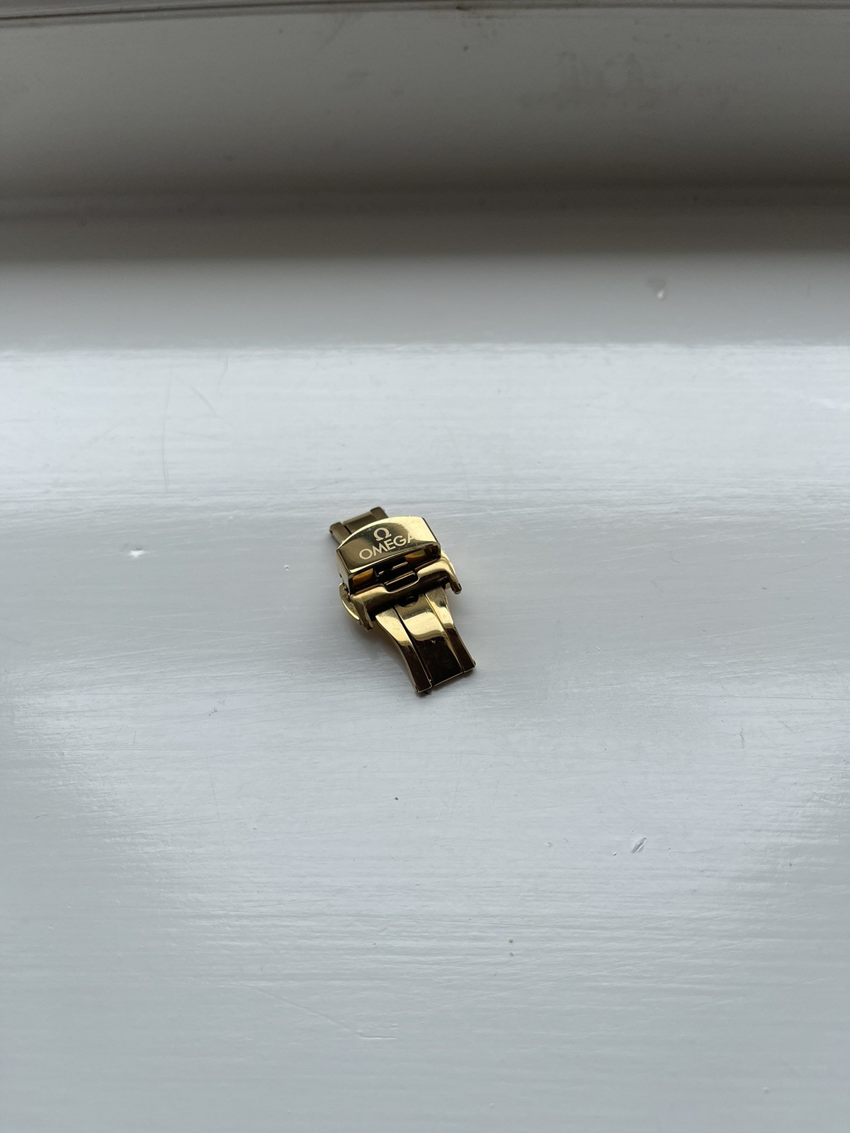 For OMEGA 16mm Buckle yellow Gold Plated Colour Butterfly Buckle Only BARGAIN!