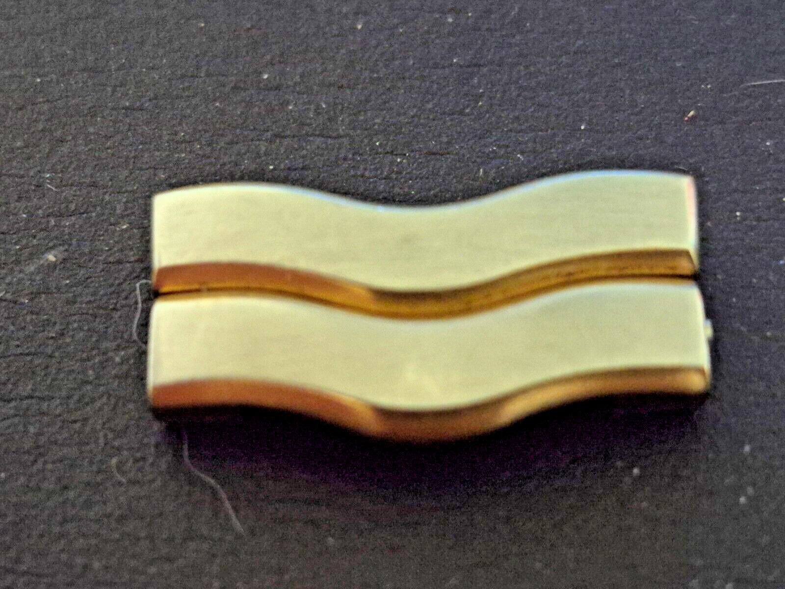 2 EBEL Classic Wave 20.5mm Extra Replacement Link Stainless Steel and Gold & Pin