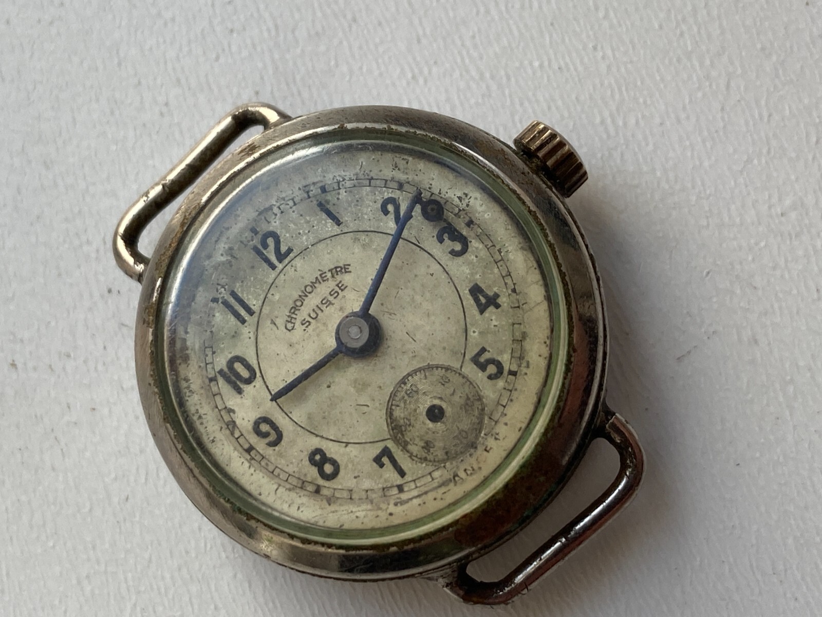 VINTAGE WOMEN WATCH CHRONOMETER SUISSE WWII MILITARY CAL AS 984 15 RUBIS RRR
