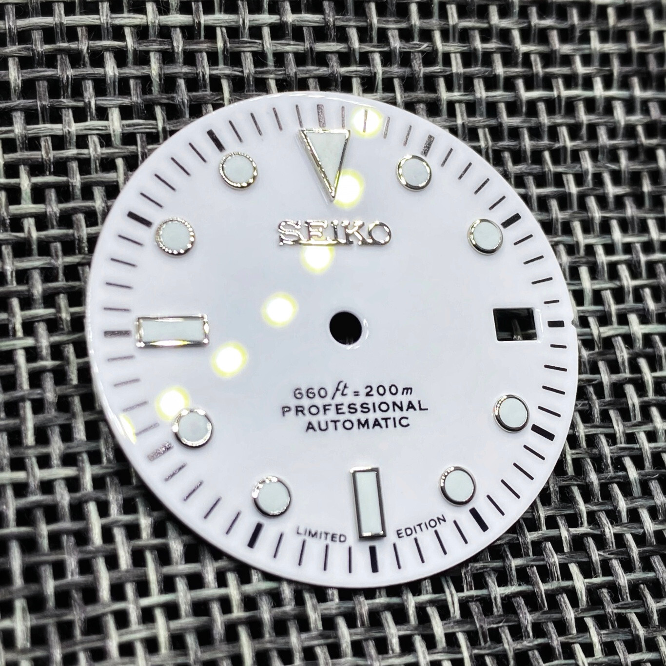 New SUB DIVERS CERAMIC WHITE DIAL FOR SEIKO NH35 NH36 4R35 4R36 7S26 SKX007
