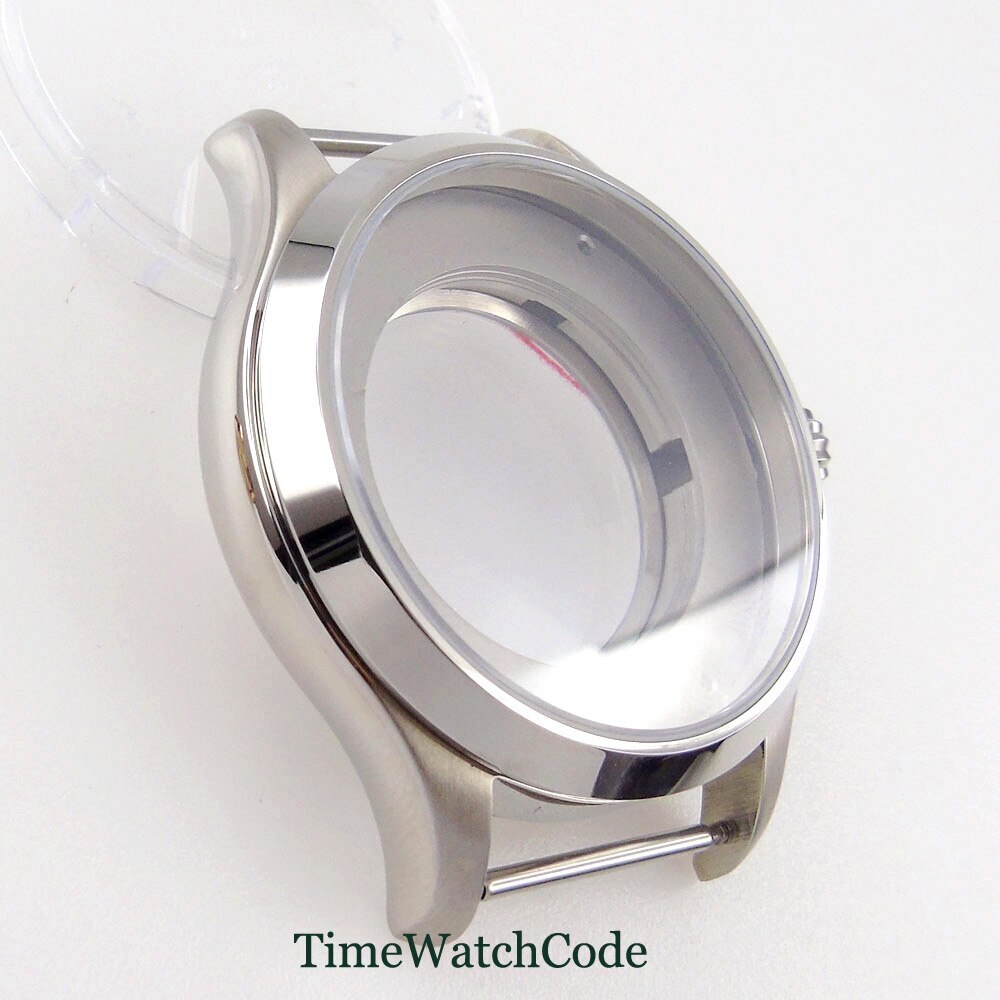 Rose Gold /PVD/Silver Watch Case 43mm Fit Miyota8215 821A DG2813 Sapphire Glass