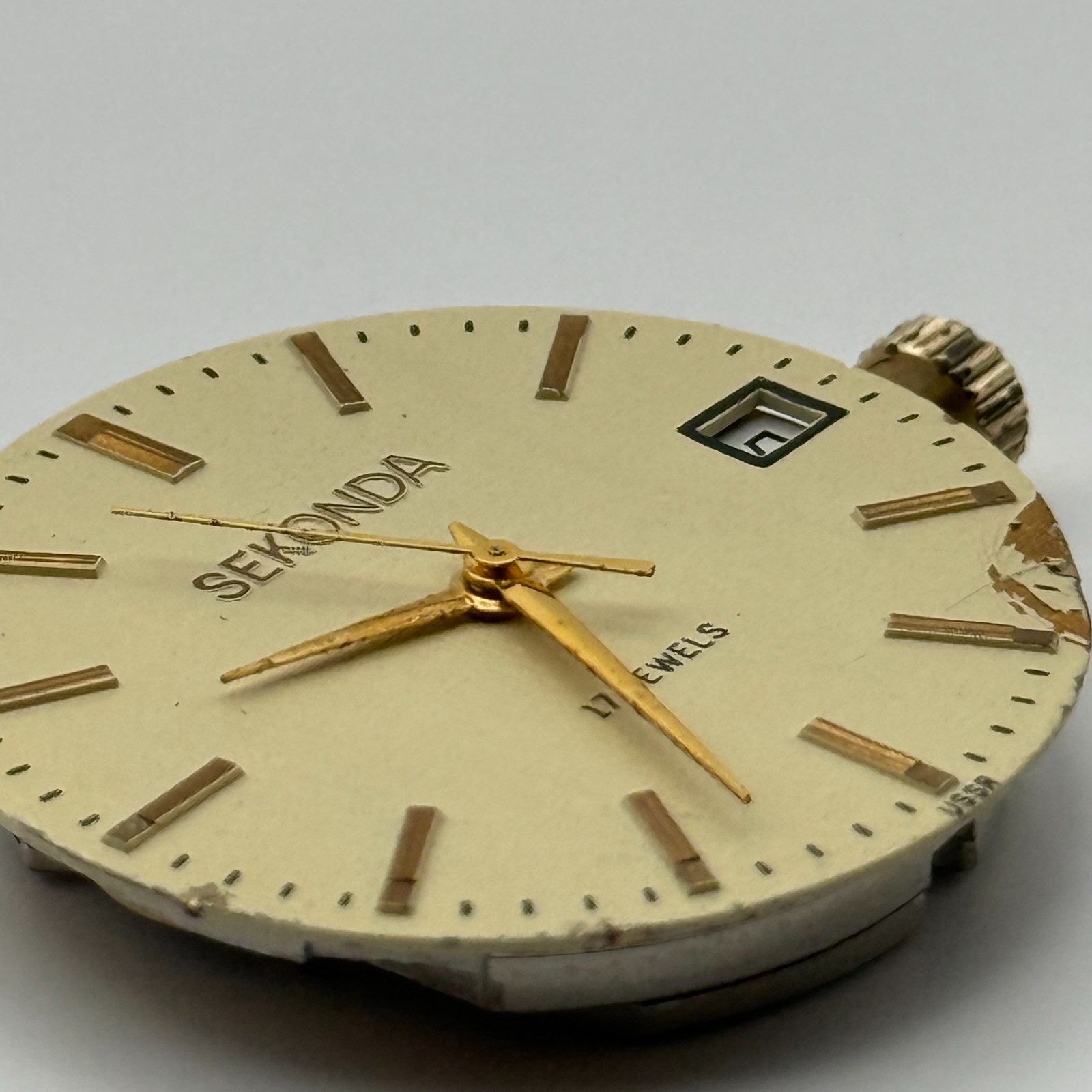 Poljot 2614.2H Watch Movement Sekonda Soviet 17 Jewels Manual Wind Parts 26.4mm