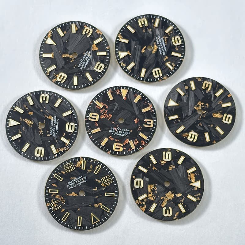 Carbon Fiber Dial 28.5MM No Lume Index High-quality NH35/NH34 Movement