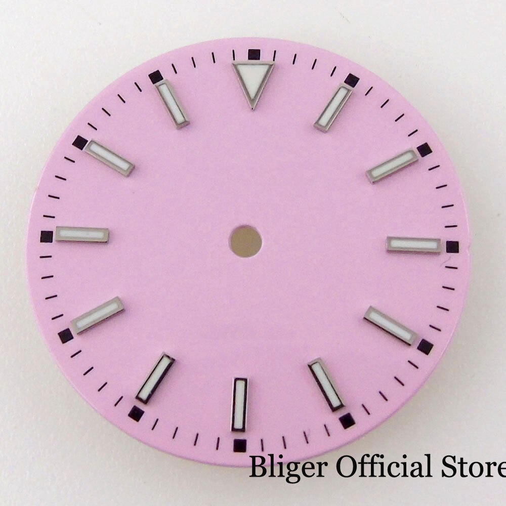 New 29.2mm Watch Dial Face fit ETA 2824 NH35A NH36A Lume DJ Hand Pink Black Blue