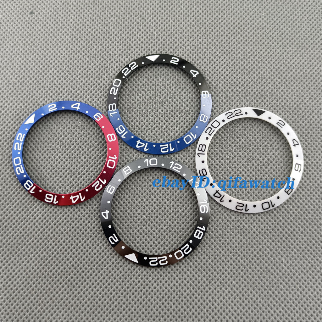 40mm Red Black Blue Green Ceramic/Titanium bezel Insert fit 43mm automatic watch