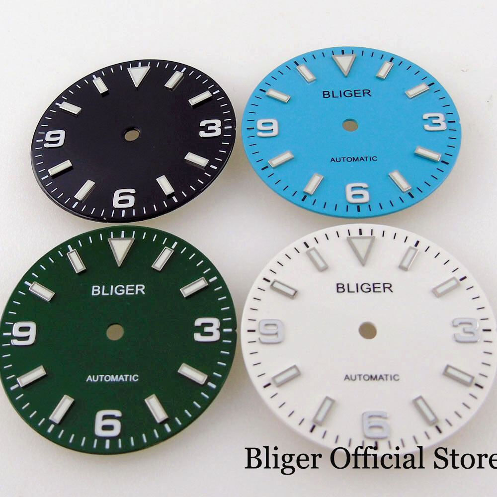 BLIGER 29MM Watch Dial fit NH35A NH36A PT5000 MIYOTA ETA 2824 Blue Yellow Black