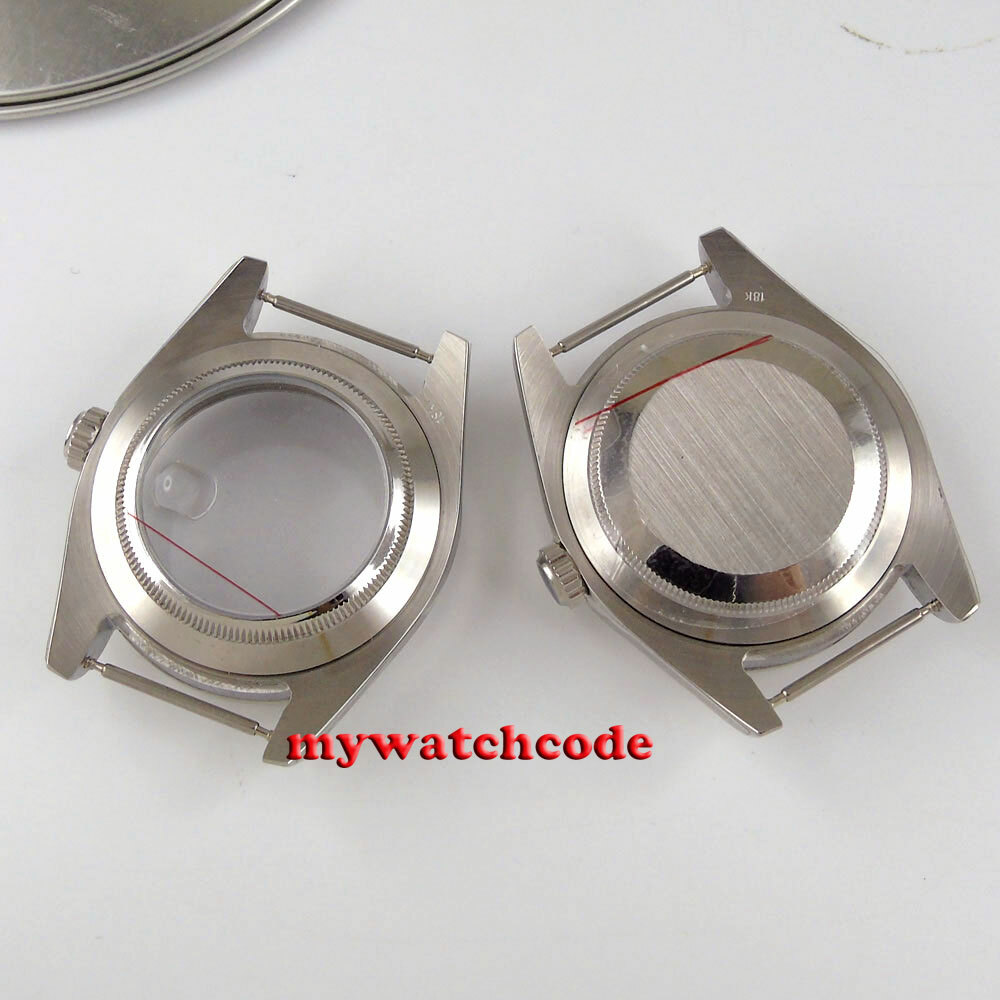 36mm Sapphire Glass Automatic Watch Case + bracelet Fit ETA 2824 8215 NH35 NH36