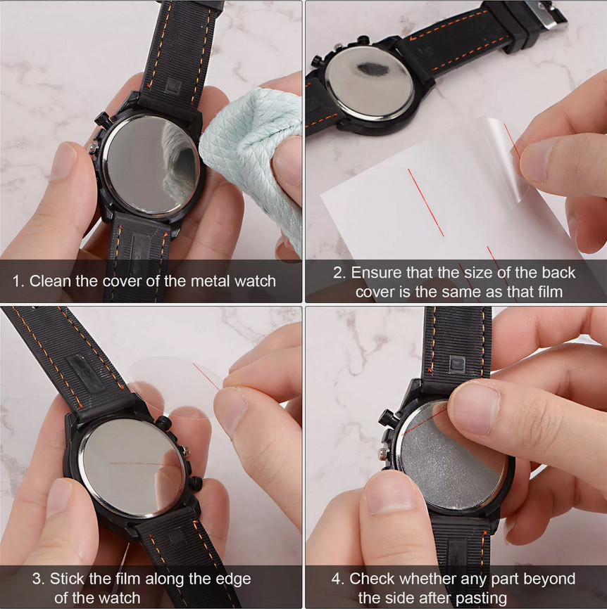Anti Scratch Protective Film for Watch Caseback 18mm-50mm 200 pieces