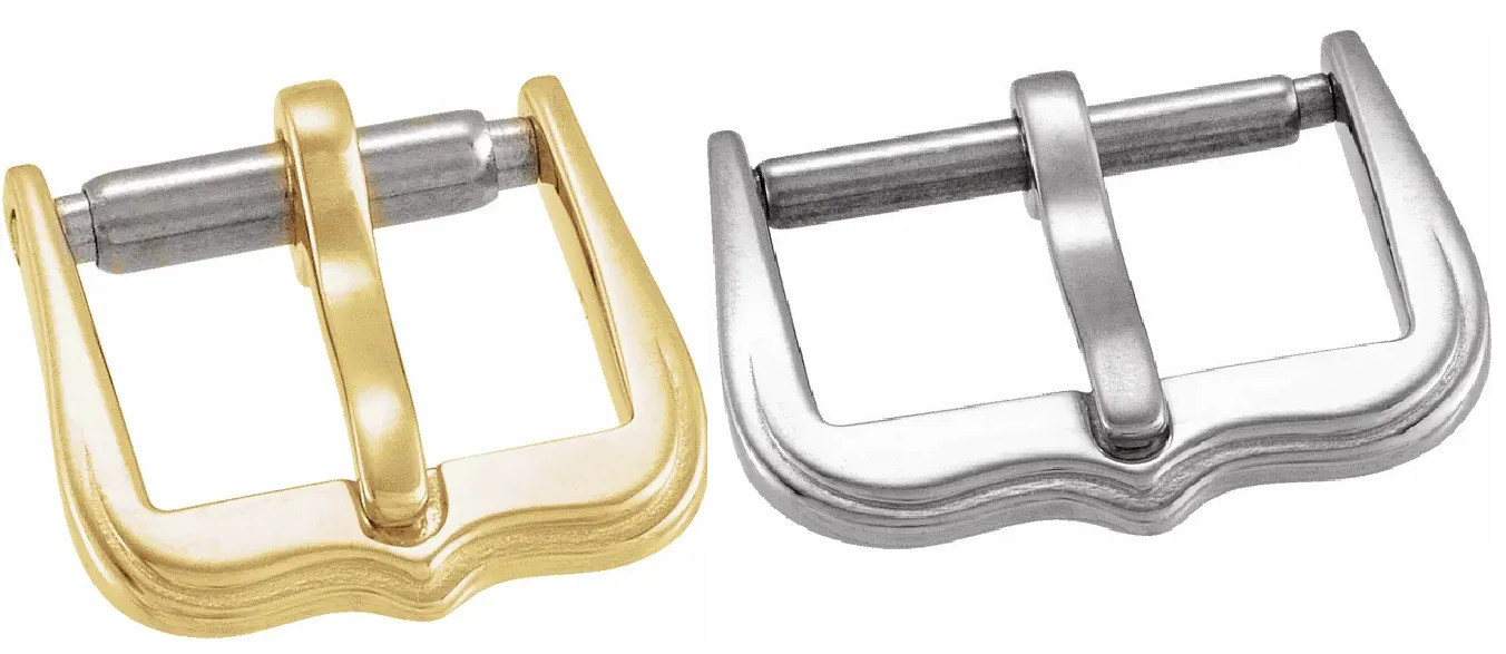 14k Gold Watch Band Buckle White or Yellow Gold Designer 8mm-16mm