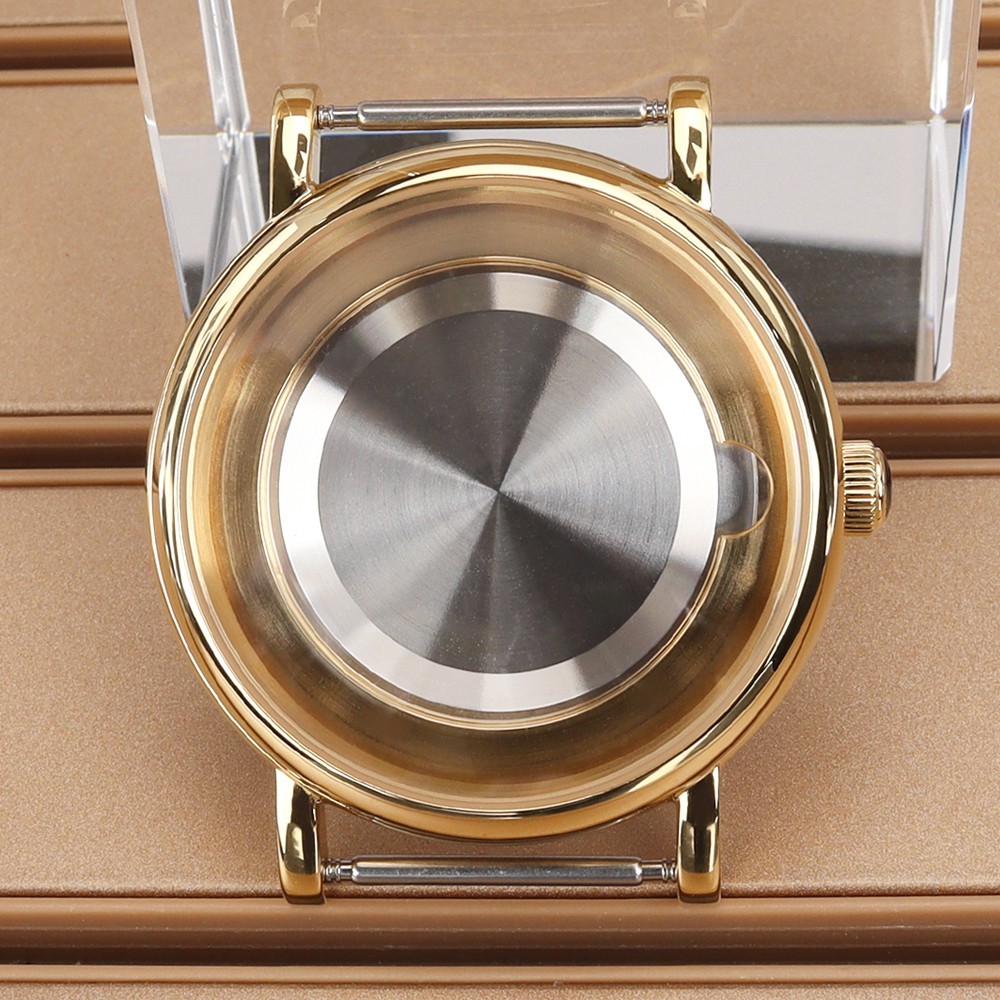 Women’s High-end 40mm Golden Watch Case Steel 10ATM For ETA 2824 PT5000 Movement