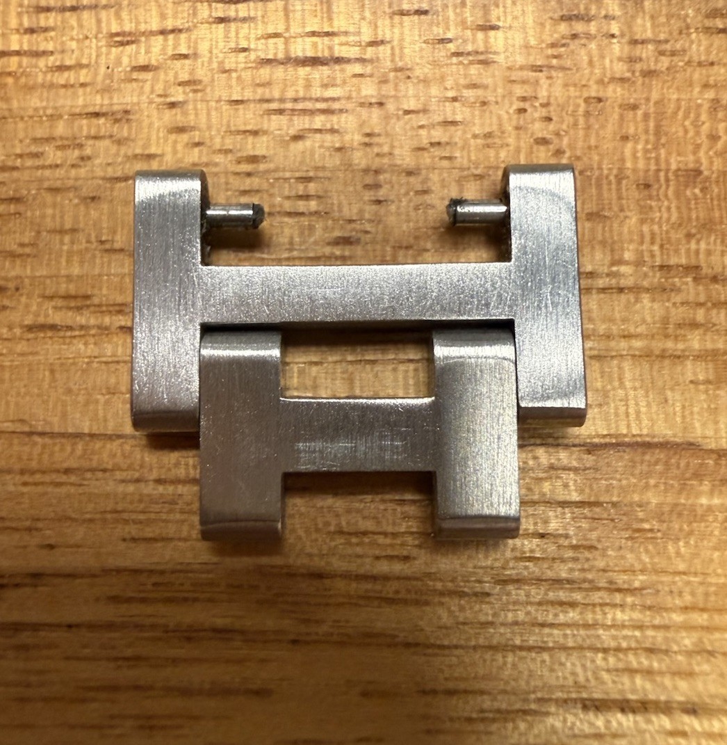 HERMES Clipper 16mm Authentic Link Watch Band Bracelet Parts