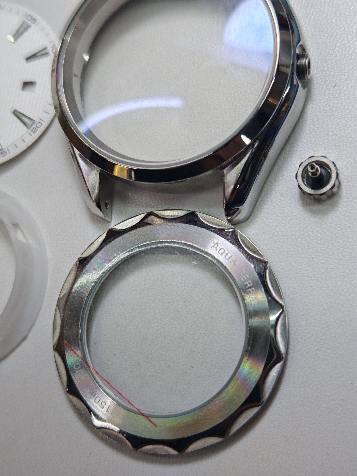 Watch Part Kit for Seamaster 8200 8215 2813 41mm Watch Case+Dial+Hands+Strap