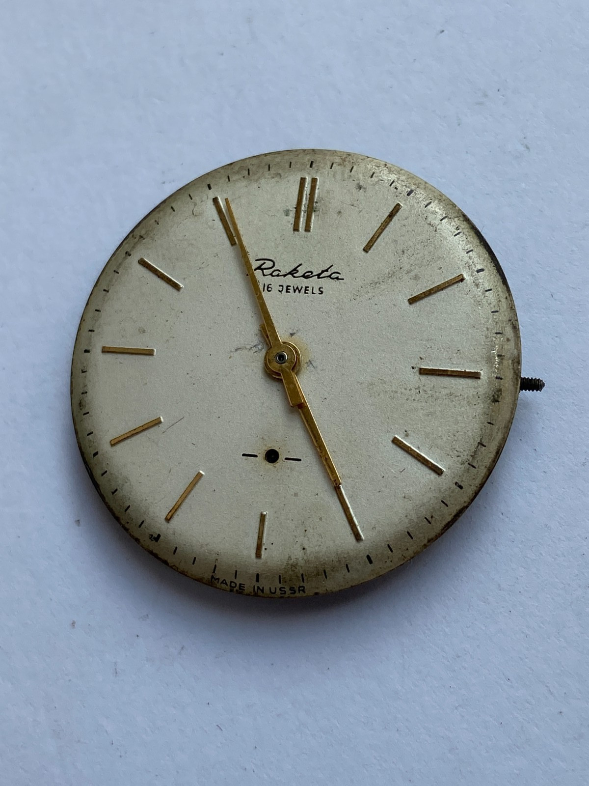 VINTAGE MEN WRIST WATCH FOR PARTS MOVEMENT RAKETA USSR PAKETA 12 CAL. 2603 16 J