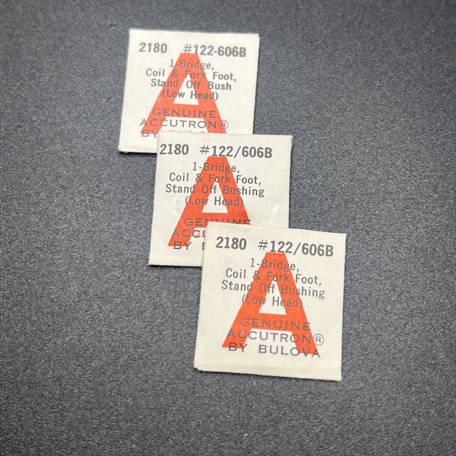 Three Accutron Cal. 2180 Part 122/606B Low Head Stand Off Bushing (010)