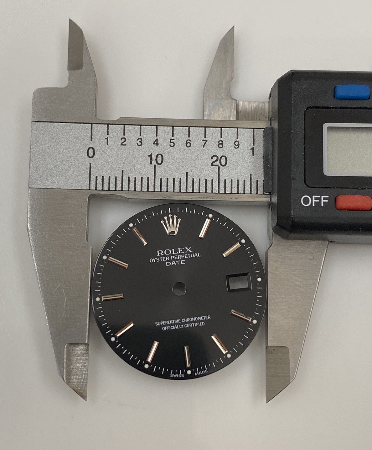 Genuine Rolex 34mm Oyster Perpetual Date 15000 Black/Silver Cal 3035/3135 Dial