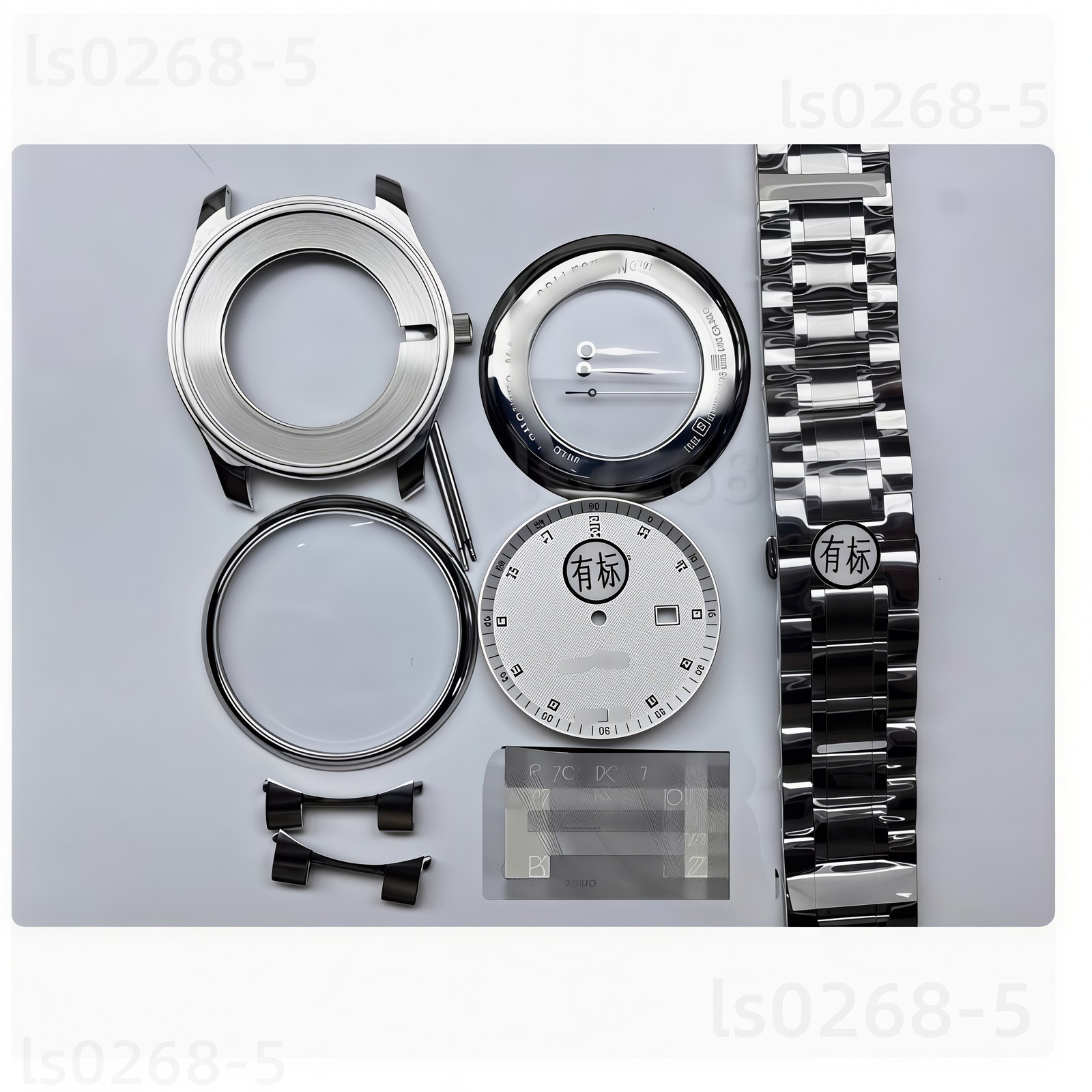 Watch Accessory Sapphire Glass Watch Case Set 42mm for 2892 SW300 Movement