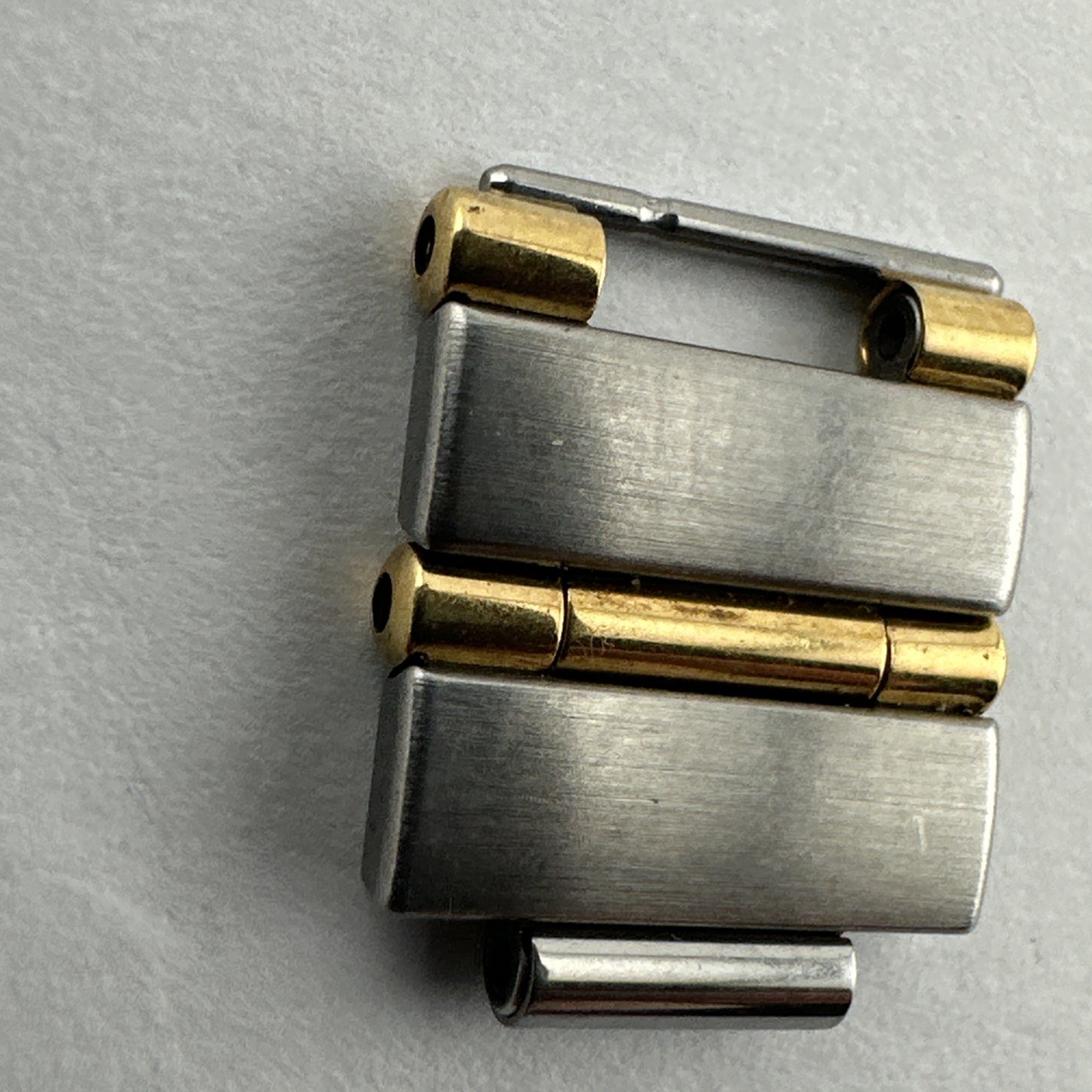 Omega Constellation Stainless Steel & Gold 12mm Bracelet Link – Lot Of 2 Links