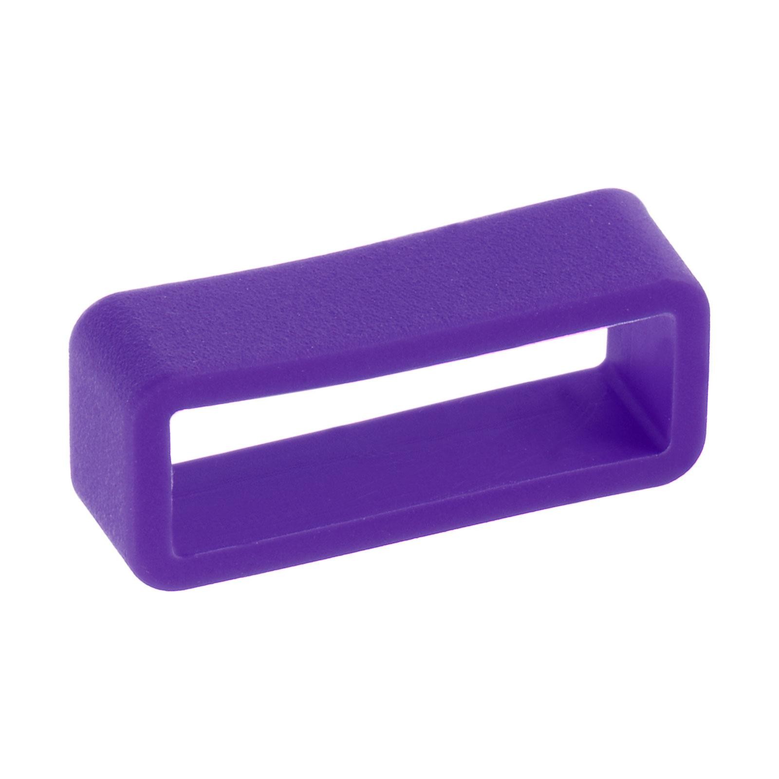 Watch Band Strap Loops Silicone for 20mm Width Watch Band, Purple 4 Pcs