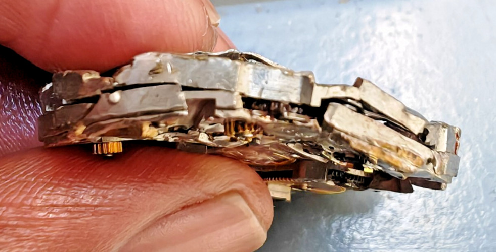 Orig ROLEX Sky-dweller movement CAL 9002 damaged incomplete crushed