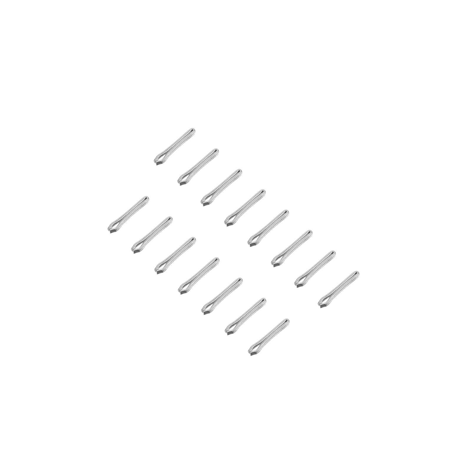 15Pcs 6mm Watch Band Link Cotter Pin, Stainless Steel 0.9mm Dia. Silver Tone