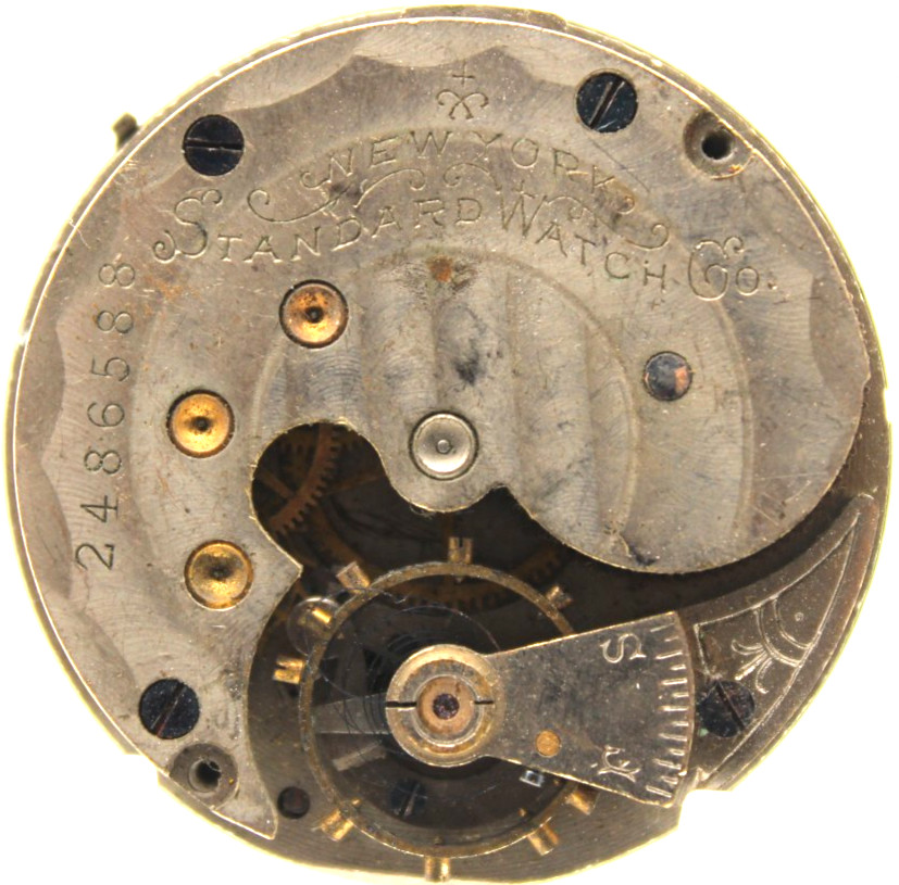1904 NY STANDARD POCKET WATCH MOVEMENT 2486588 GRADE: 44 6s 7j (TB3)