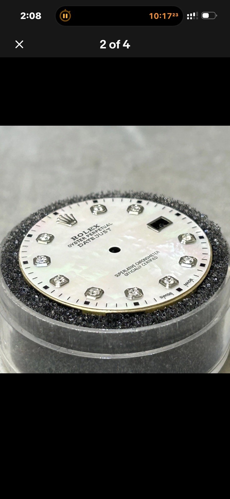 Rolex Mens Datejust Custom MOP Diamond Dial 36mm For Models 126234 & 126200