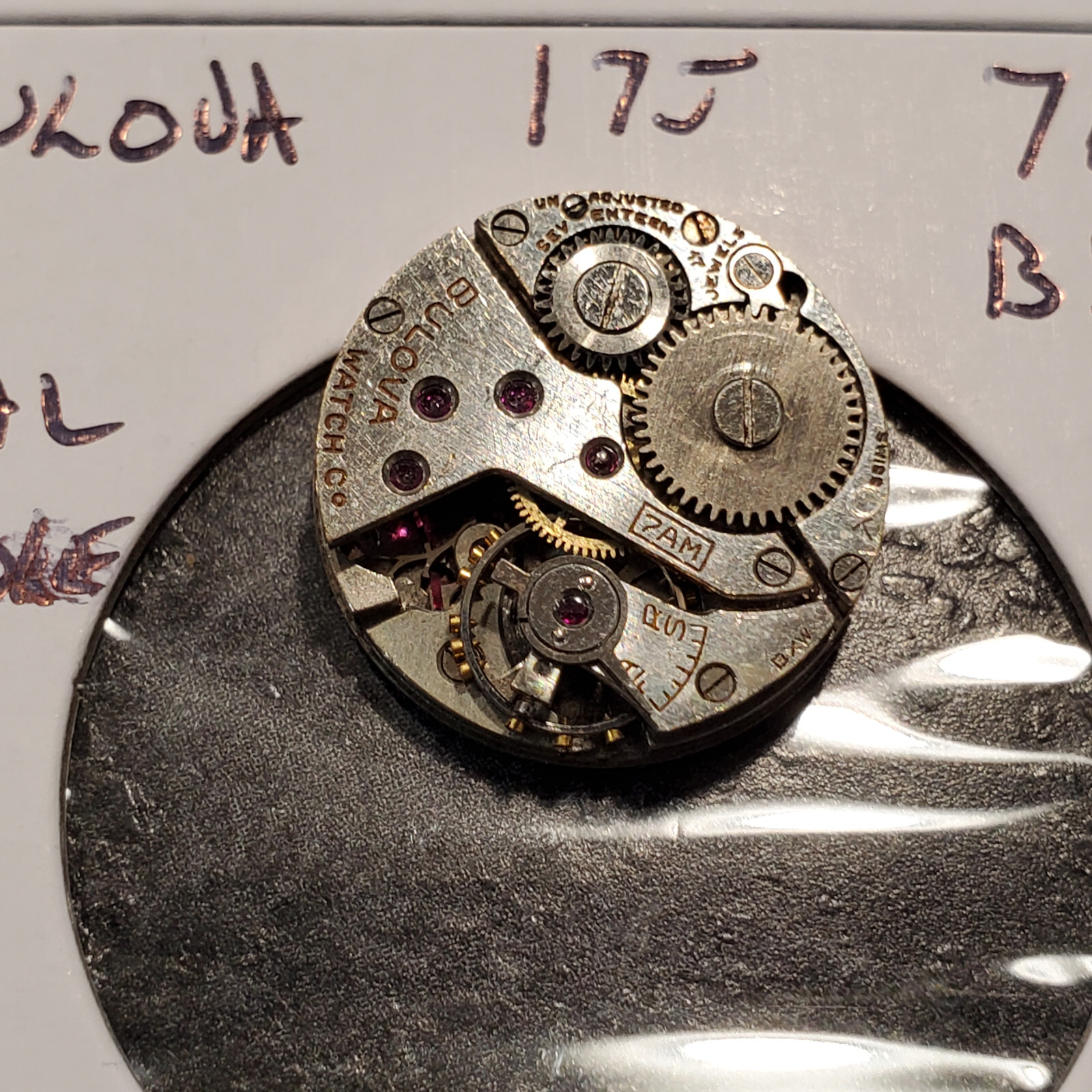 LADIES BULOVA 17J 7AM BXW WRIST WATCH MOVEMENT #1520