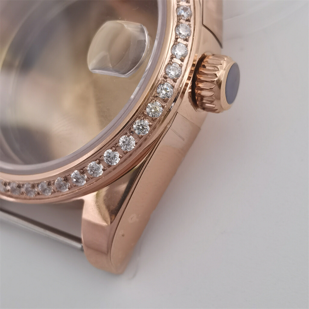 36mm39mm Diamond bezel watch case fit NH35 NH36 ETA2824/2836 DG2813 Miyota 8215