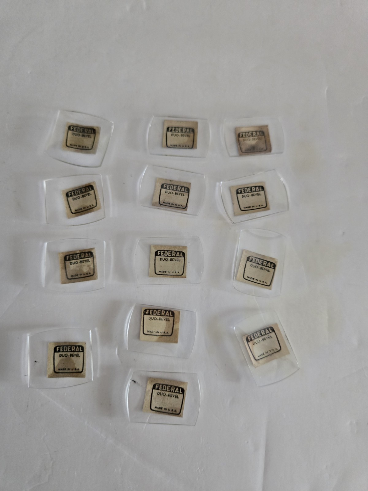 Federal Glass Wrist Watch Crystals- Elgin Y5-227 & MT7-203 Lot Of 13
