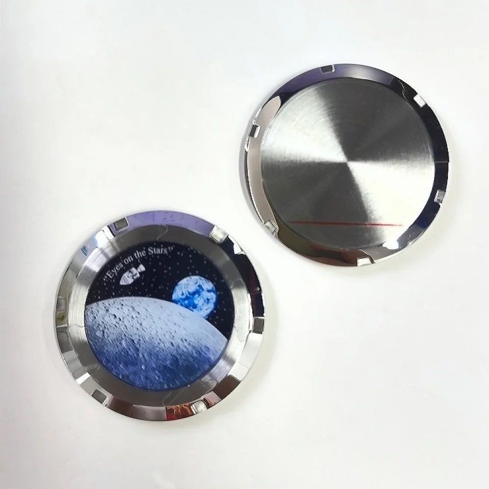 37mm Watch Case Back Moon Pattern for 40mm VK63 Case Stainless Steel Cover