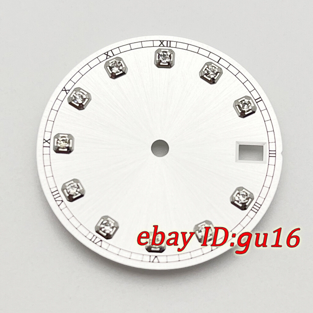 28.5mm Date Window Sterile Dial Diamonds fit NH35 Automatic movement Accessories