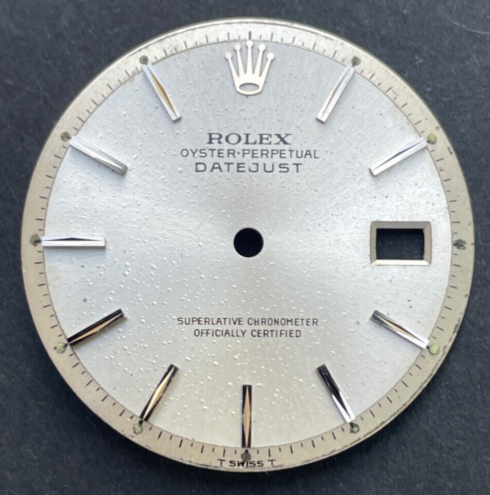 Vintage Rolex Oyster Perpertual Datejust Watch Dial For 36mm Case 1601 1603 1600