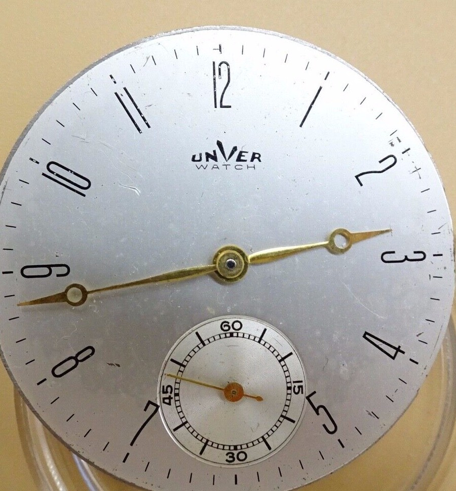 unver watch movement dial,hands17 jewel mit funktion for parts (Z57)