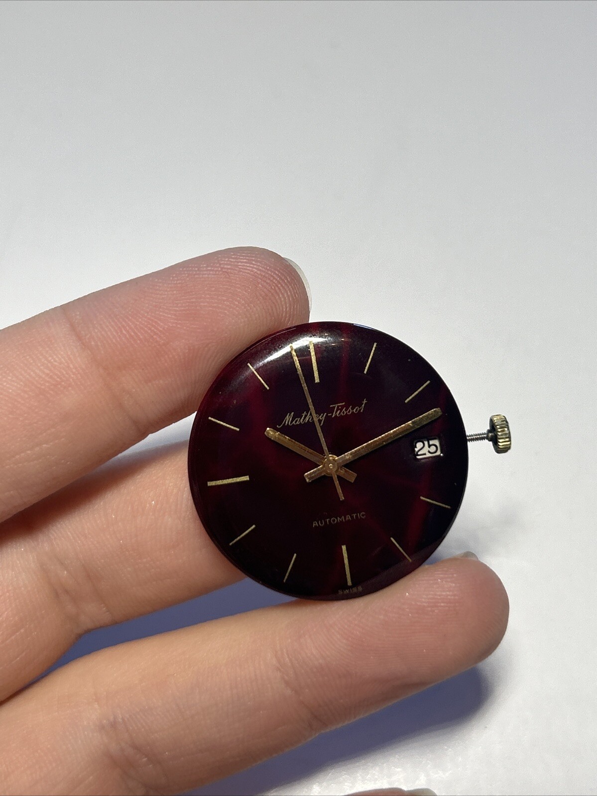 MATHEY TISSOT Automatic Calendar Stunning Cherry Red Dial Watch Movement