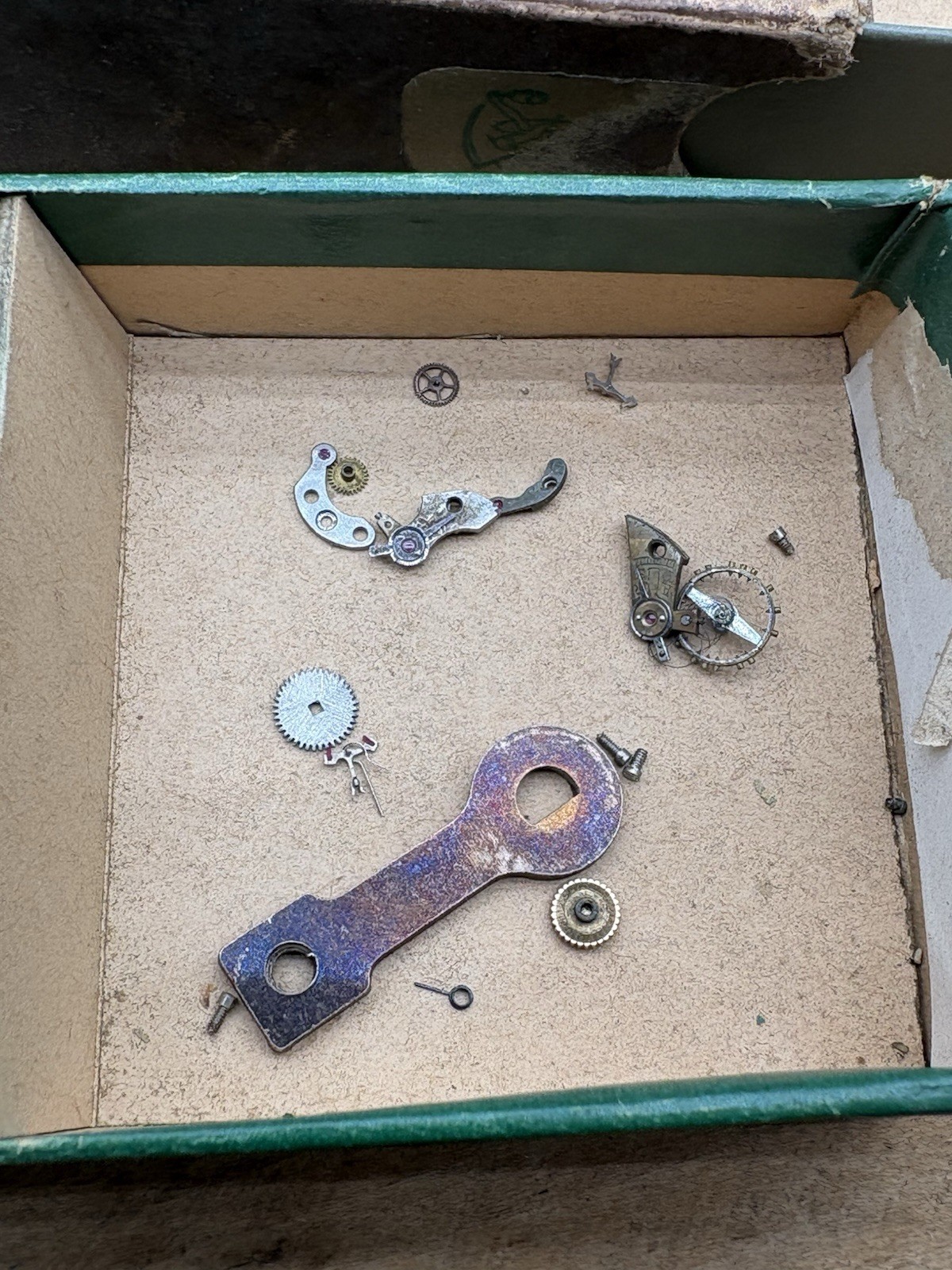 1940s ELGIN Watch Boxes & Buren Pierce Faces/Parts Restoration Jeweler’s Estate