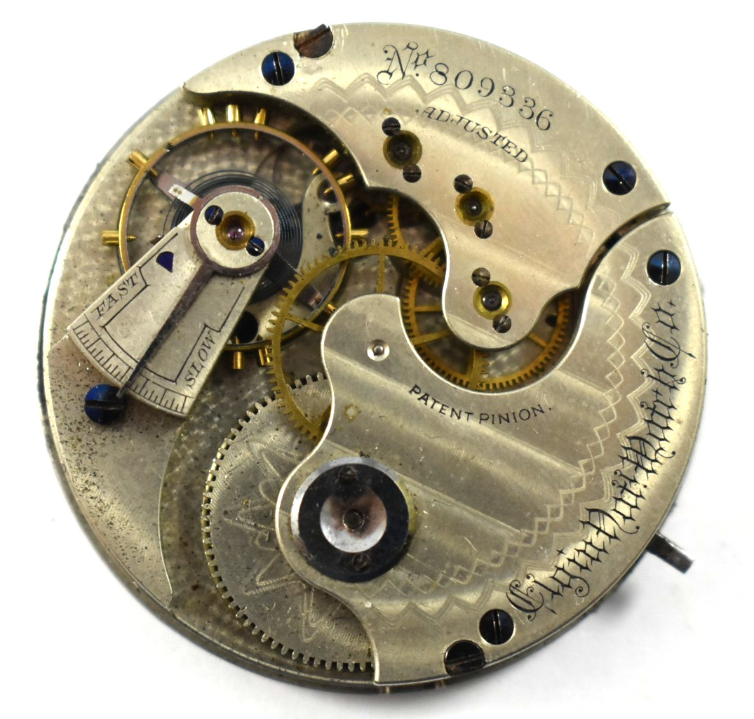 Vintage Elgin Grade 4 16s 15J Hunting Pocket Watch Movement lot.v8
