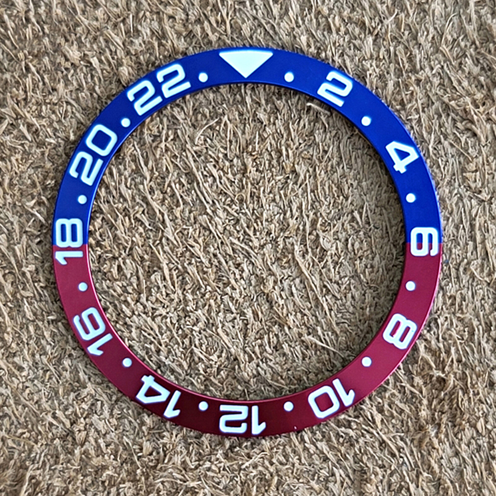 38MM Watch Bezel Red and Blue Aluminum Bezel Green/Blue Luminous Watch Accessory