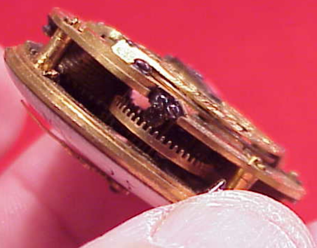 VINTAGE 36MM RILLIET A STRASBURG VERGE FUSS POCKET WATCH FRENCH MOVEMENT