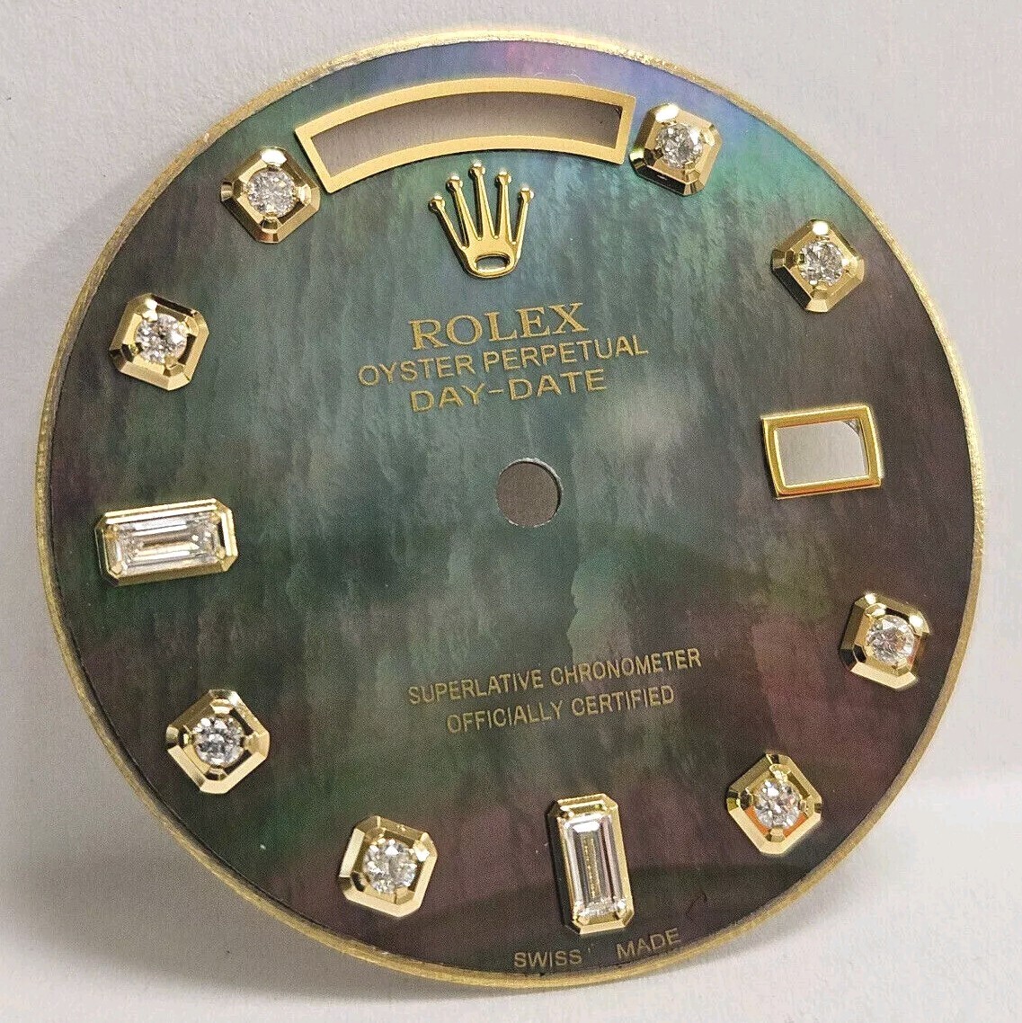 Rolex DAY-DATE 36 Custom Black MOP 8+2 Diamond dial for ref. 1803 18038