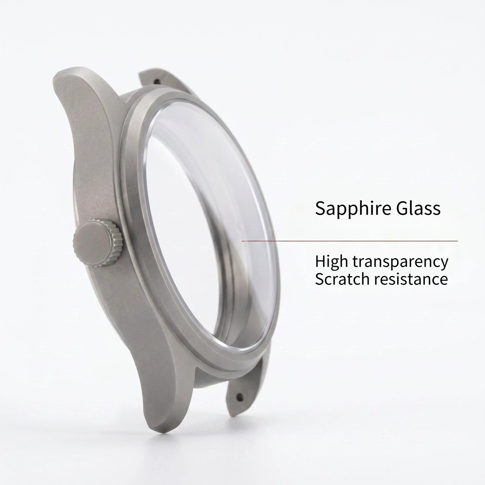 40MM Sapphire Glass Titanium Watch Case WR 10ATM Fits NH34 NH35 36 38 Movements