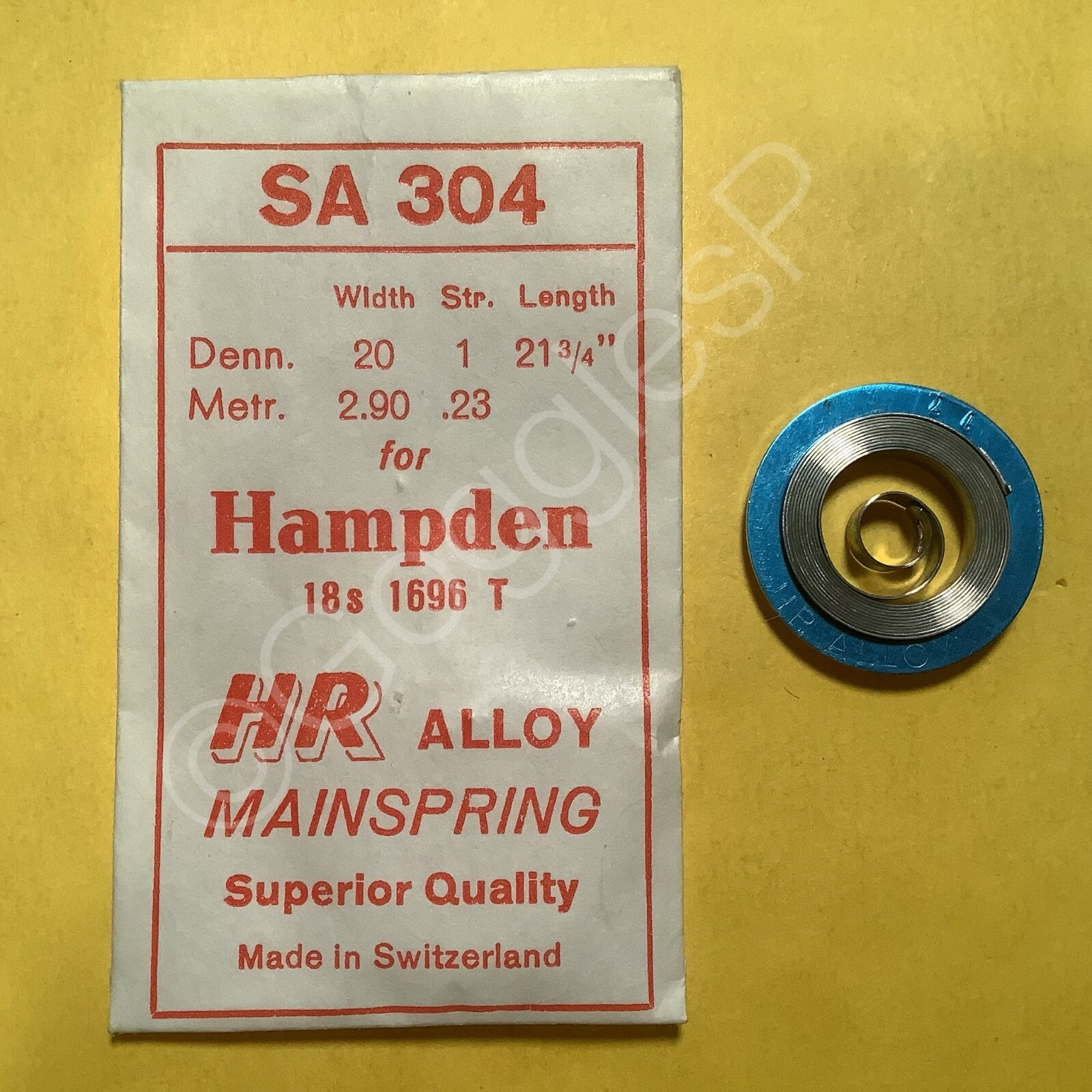NOS Mainsprings for Hampden Watches – Select A Style/Size