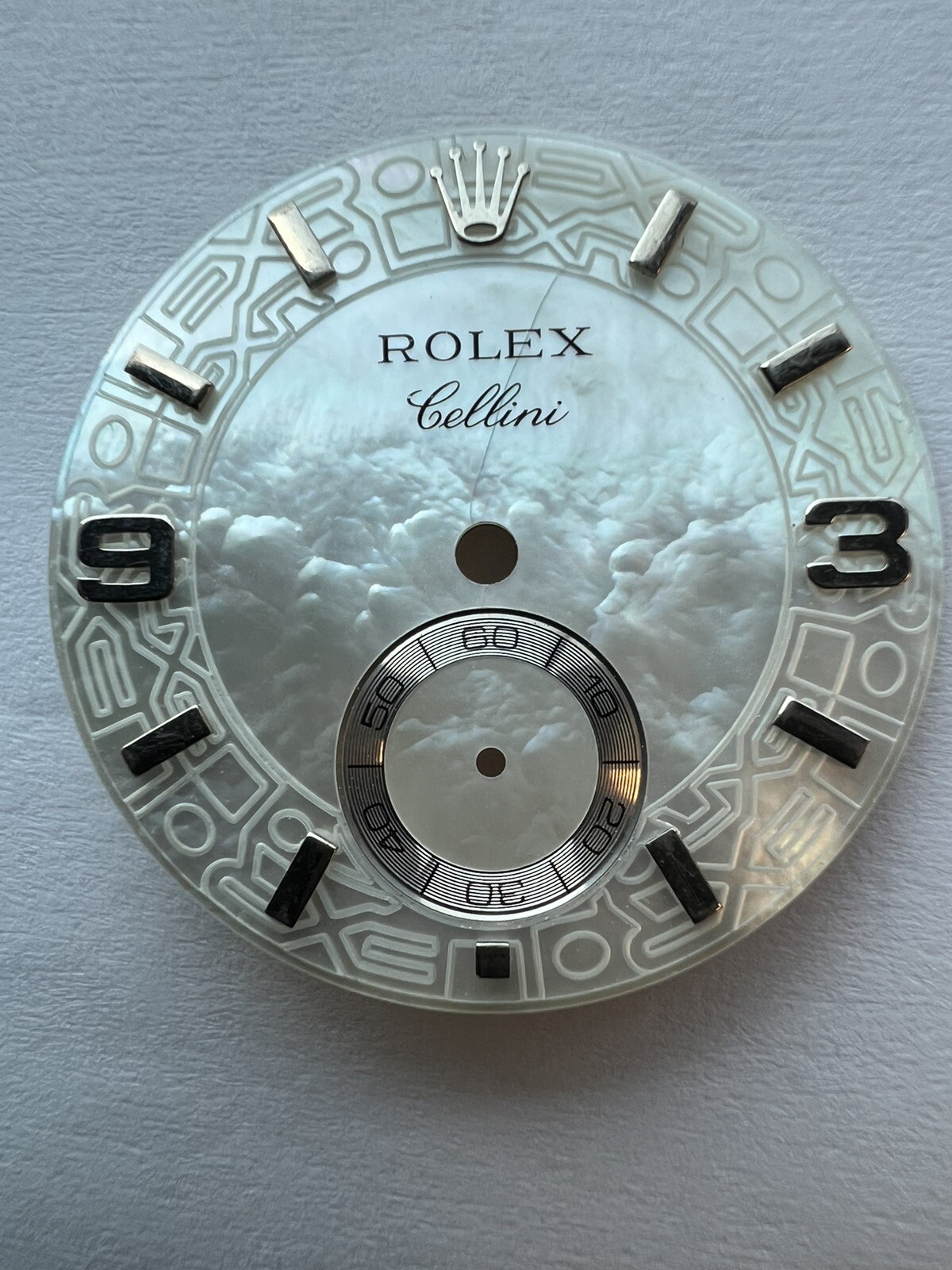Rolex Cellini 5240 White Mother of Pearl Dial for Platinum 35mm Watch OC#3918