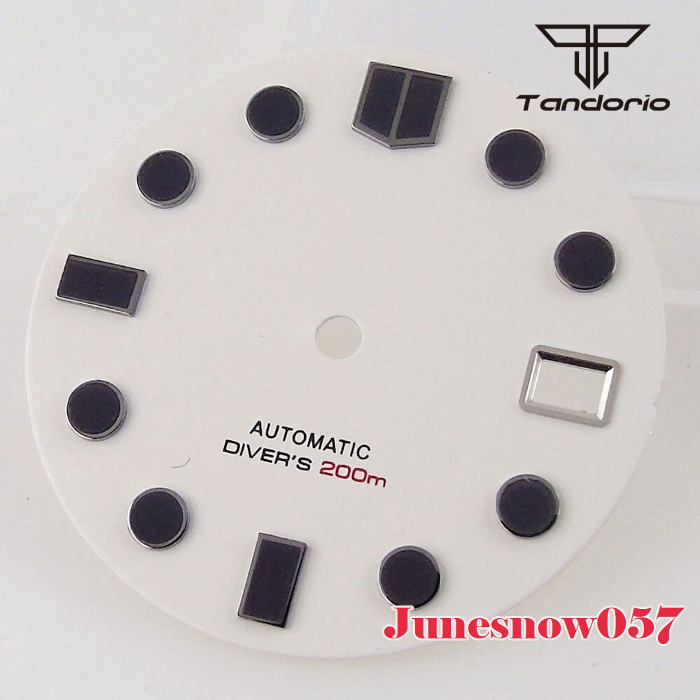 Accessories Parts 29mm Sterile White/Black Men Watch Dial Fit NH35A NH36A SKX007