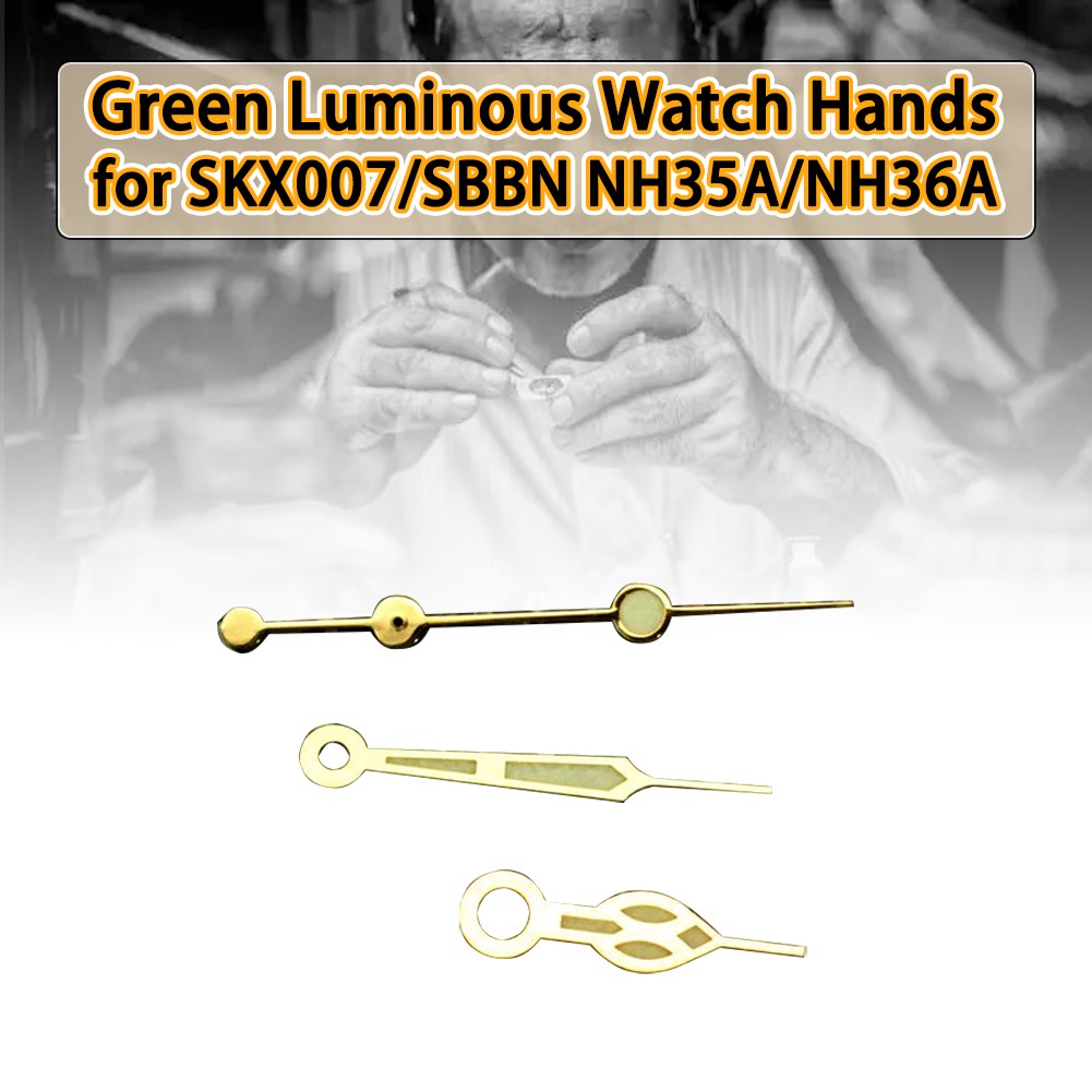 NH35A NH36A Green Luminous Watch Hands Spare Part for SKX007/SBBN NH35A Movement