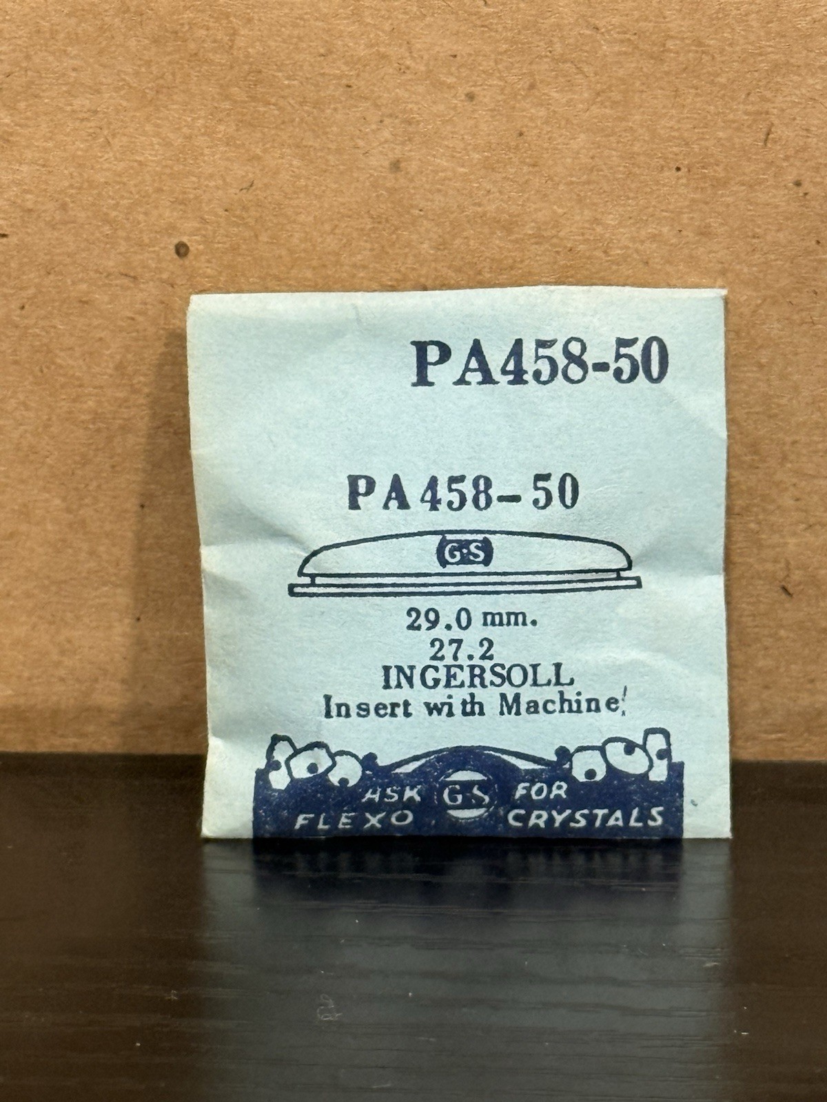 G&S Vintage Ingersoll Watch Replacement Crystal PA458-50 29MM New Old Stock NOS