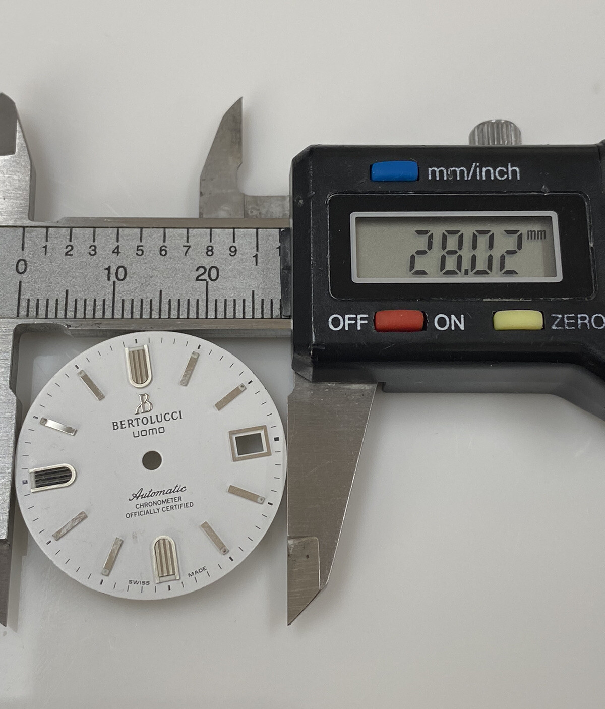 Original Bertolucci Uomo Automatic 28mm White Dial Ref: 884.55.41.10B