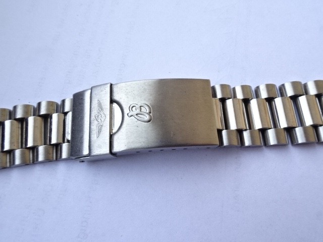 BREITLING VINTAGE PLUTON STEEL Professional BRACELET 20MM NOS without endlinks