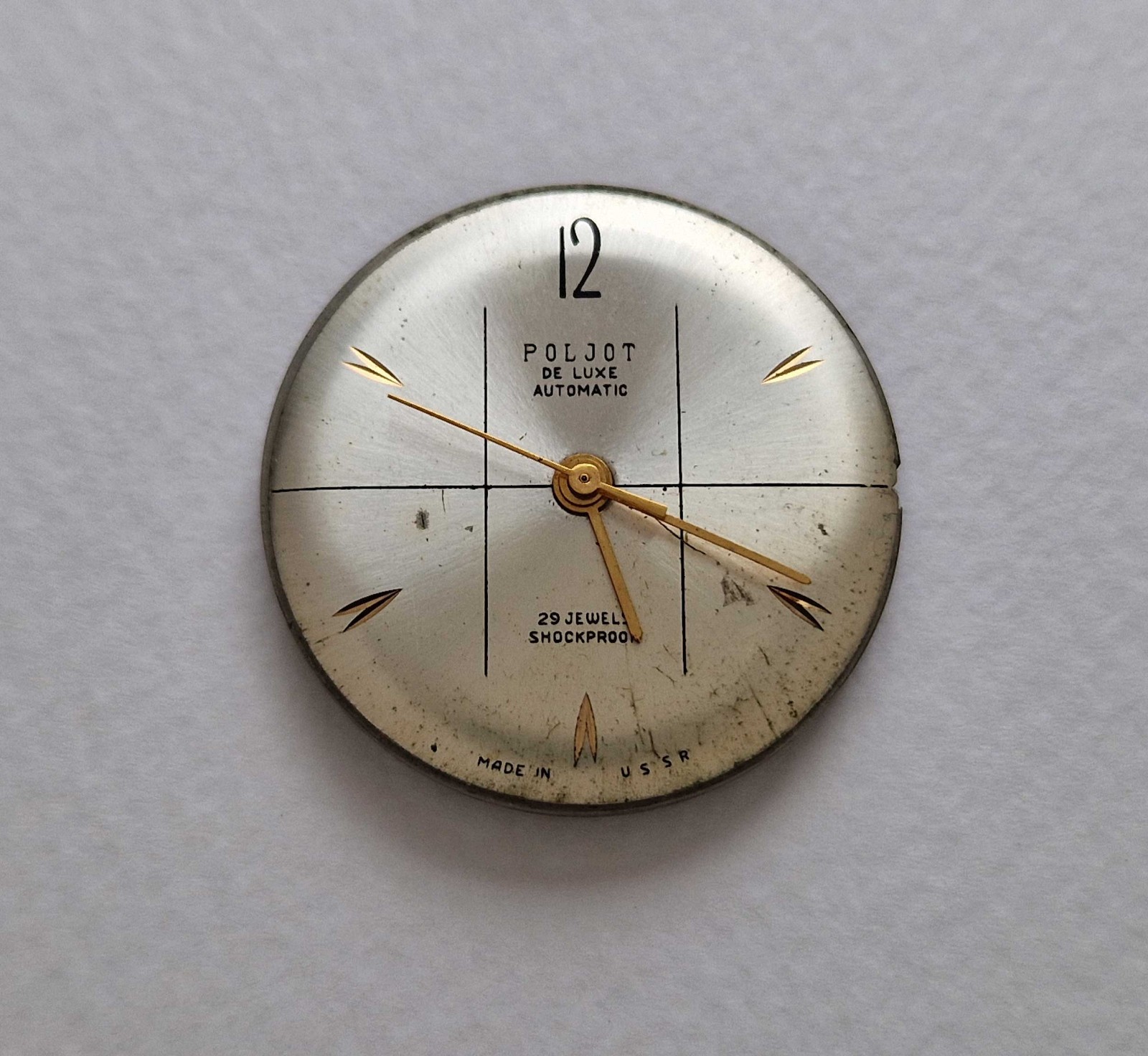 Poljot De Lux Avtomatic 29 Jewels Wrist Watch Movement Cal 2415 PARTS REPAIR