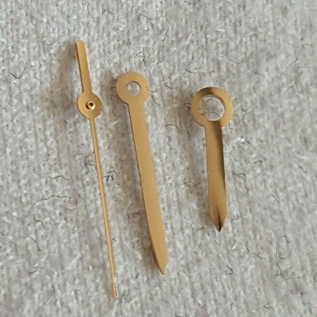 ETA Caliber 956.412, 256.111 Gold Plated Hour, Minute and Center Second Hands